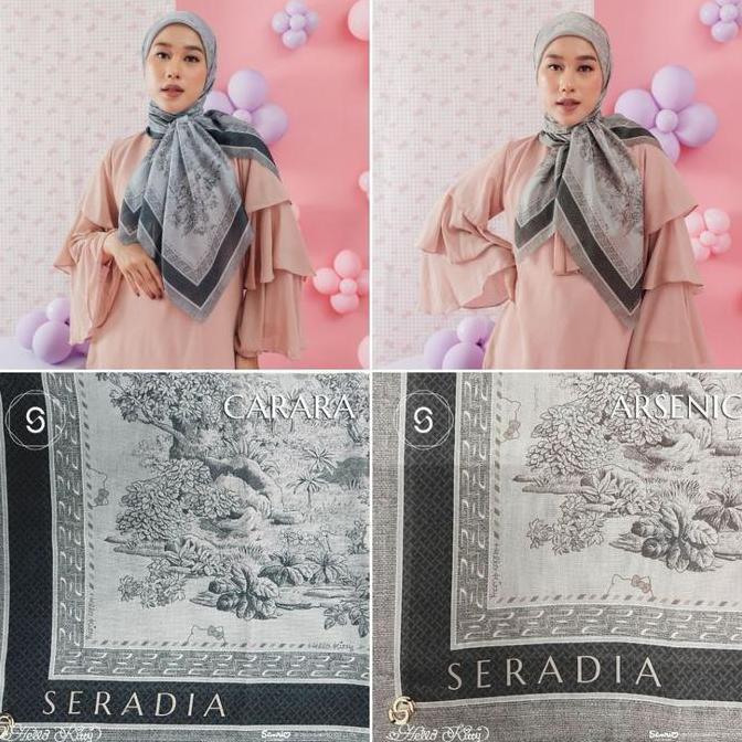 Veil- Seradia Hijab Segi Empat Voyage Hello Kitty Collection