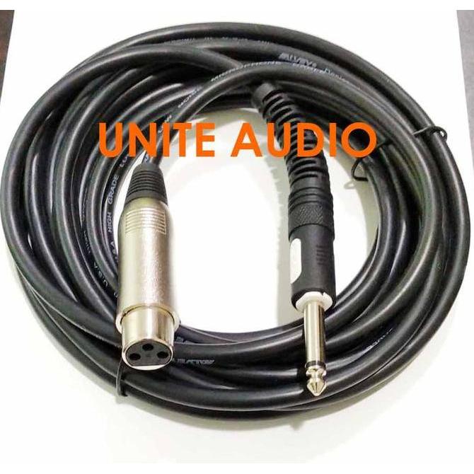 KABEL MIC XLR FEMALE 15M TO JACK AKAI 6.5MM 15 METER