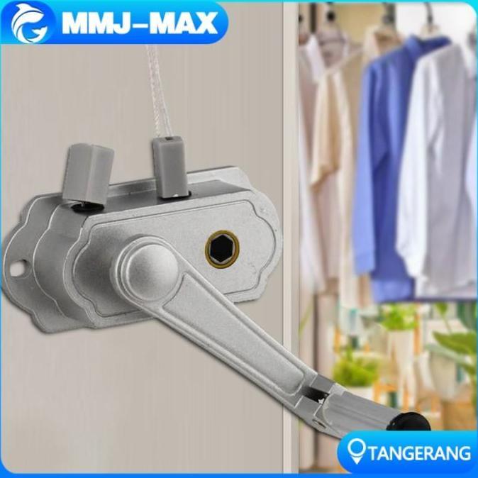 LEONHART Engkol Jemuran Baju Lifting Kanopi Sliding Hanger Jemuran Lifting Baju Alumunium Langit-lan