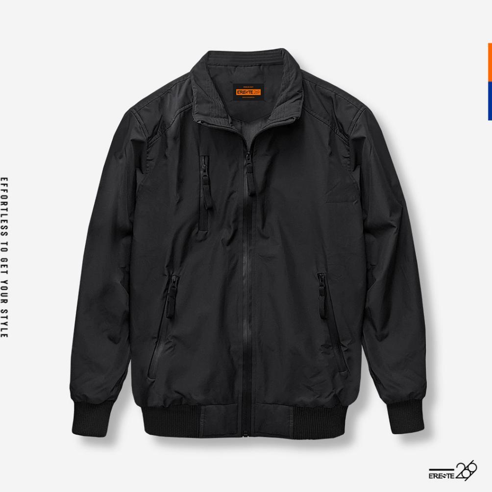 Ereste269 Jaket Parasut Pria Jaket Motor Pria Ghost Reborn Hitam
