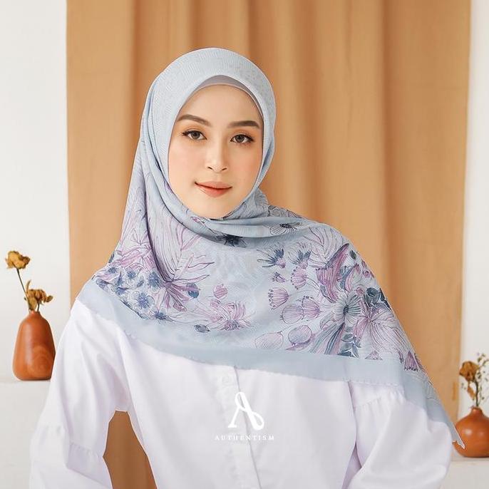 Veil- Authentism - Amrini Series Exclusive Printed Scarf Kerudung Segi Empat Ultrafine Voal Jilbab S