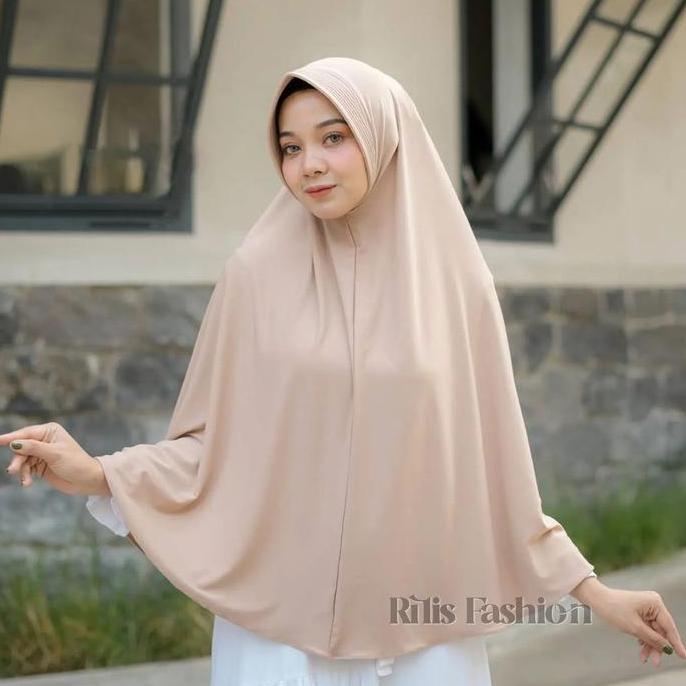 Veil- Hijab Instan Hamidah Jumbo Muslim Ukuran Xl Jilbab Instan Ped Spandek Jersey | Jilbab Khimar J