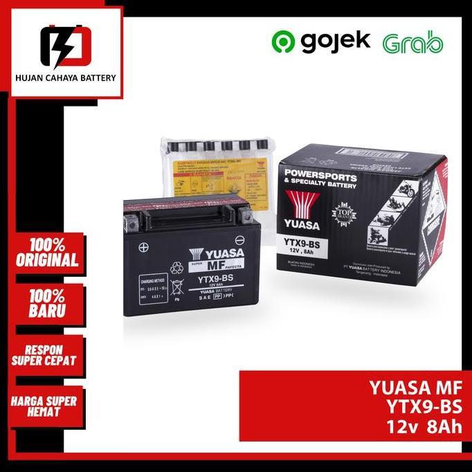 AKI MOTOR NINJA 250R / 250RR / KAWASAKI PULSAR 200 / YUASA YTX9-BS MURAH