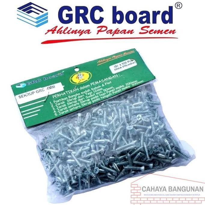 SKRUP Sekrup Baut Rangka GRC Kalsi BOARD Fiberflat 1 Pack Hijau 500 pc