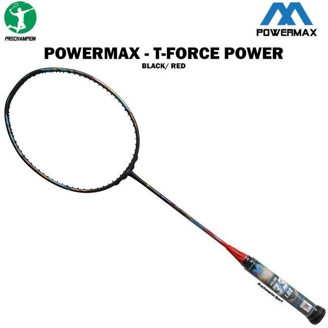 Raket Badminton Power Max T-Force Power  - Black Red