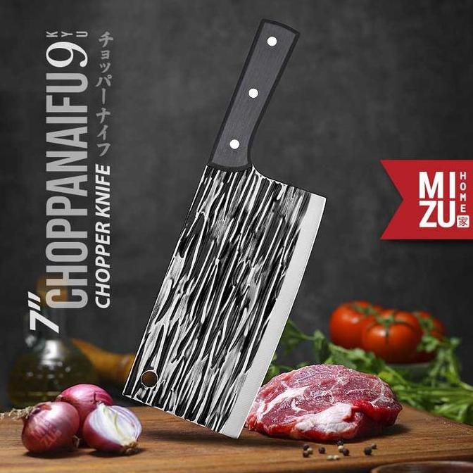 MIZU CHOPPANAIFU-KYU Chopper Knife Stainless Kitchen Knife Meat Knife Pisau Cincang Daging Piso Dapu