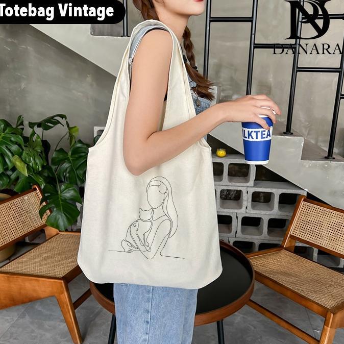 FAVORIT DANARA Tote Bag Vintage Wanita - Broken White KEKINIAN