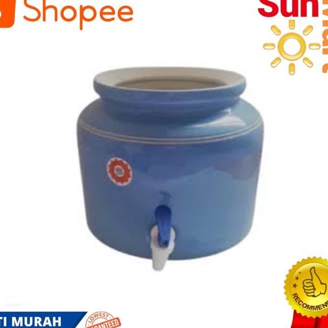 Termurah  Guci Trisensa Keramik Free Kran Air / Guci Galon Atas 19 Liter