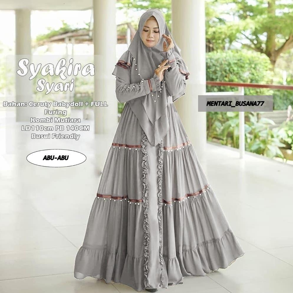 LIMITED TERBARU SYAKIRA SYARI SET MUSLIMAH / GAMIS WANITA MEWAH / DRESS WANITA KONDANGAN / GAMIS HIJ