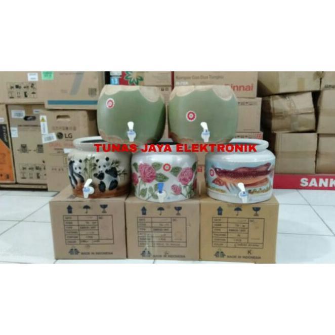Guci Galon Keramik Embos / Guci Trisensa / Guci Galon Trisensa