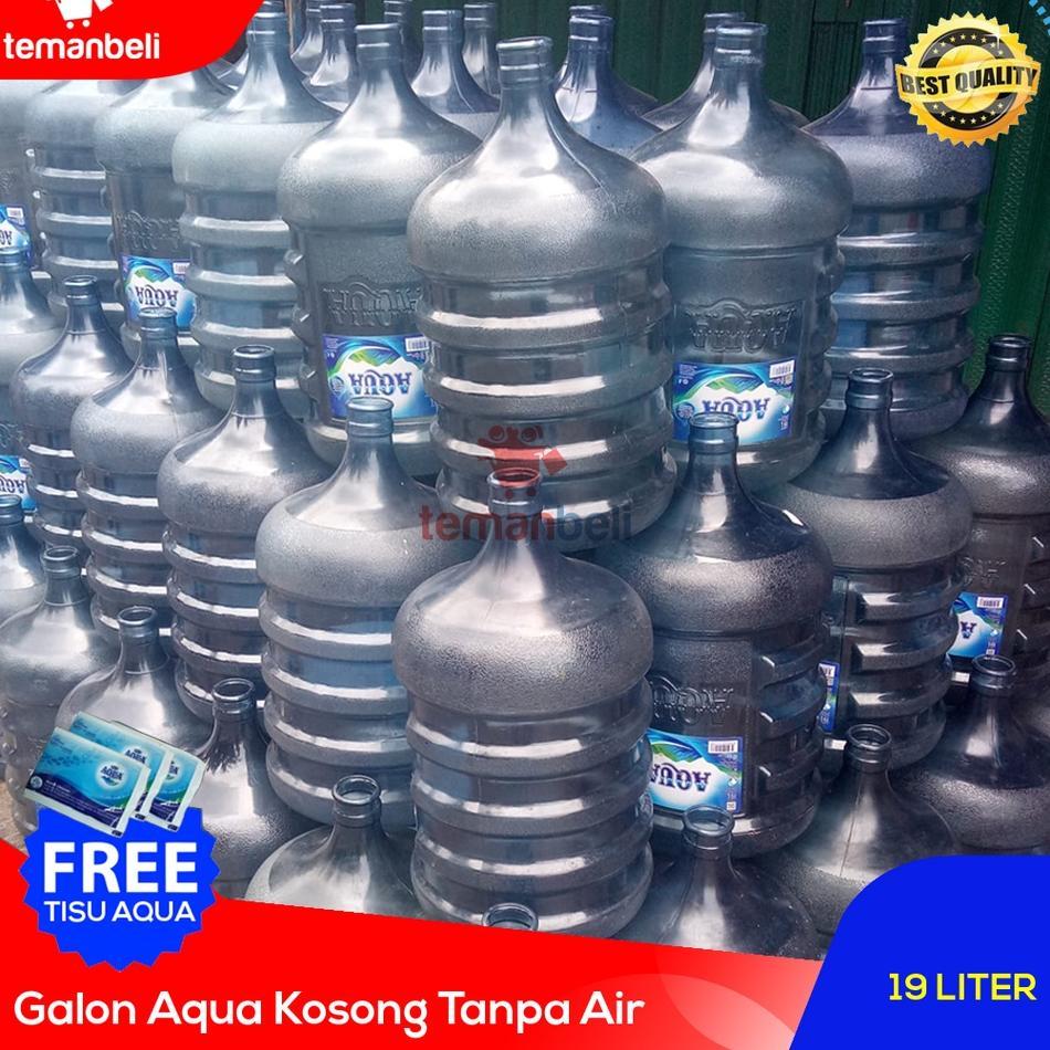 Galon Kosong Merk Aqua Tanpa Air - Asli Aqua - Galon Aqua 19Liter - Galon Aqua