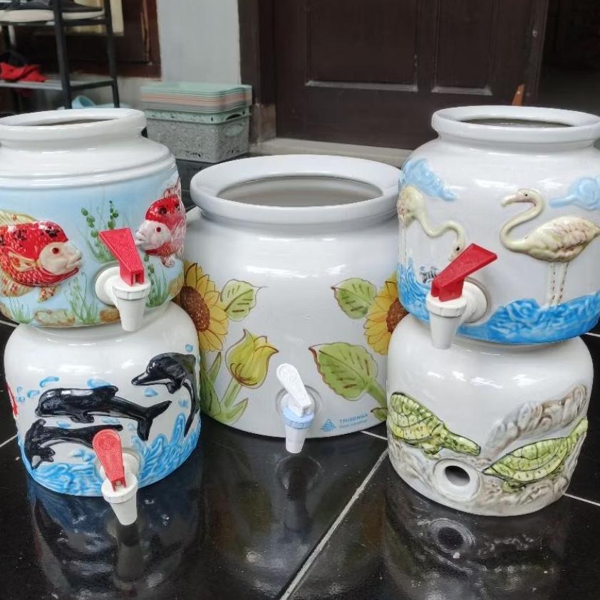 Guci Galon Mini Keramik 5 L Free Galon Duniawi