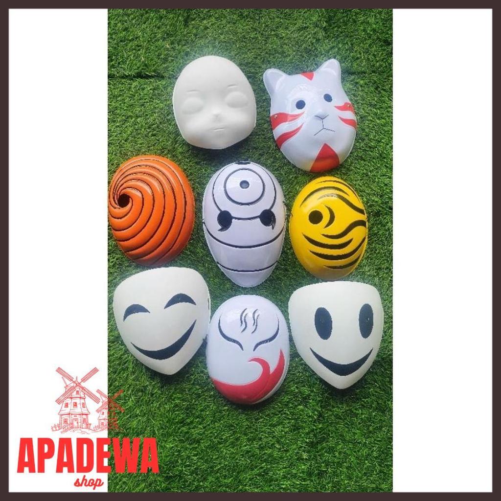 Terlaris Topeng Uciha Obito - Topeng Obito Uchiha Oranye - Topeng Tobi Kuning - Topeng Ninja Naruto 