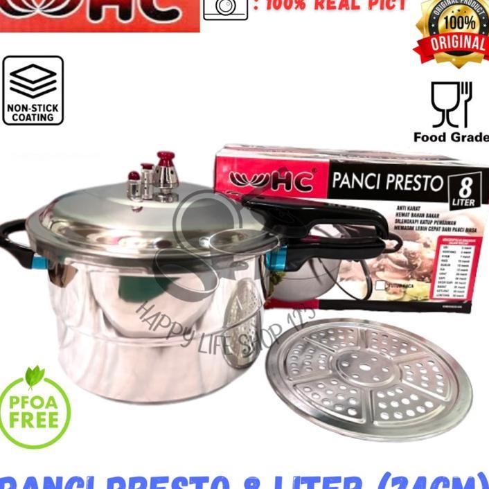 Presto 8 Liter Hc / Panci Presto 8Ltr+Steamer Hc / Panci Presto 8 Liter