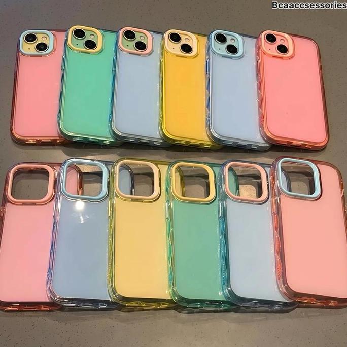 2 In 1 Colors Macaron Compatible For Redmi Note 12 13 14 15 Poco X3 X6 X7 C65 C71 C75 C85 M3 M6 M7 M