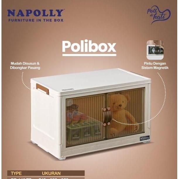TERMURAH - Rak Plastik Poly Box Cabinet Serbaguna Napolly Transparant Magnet