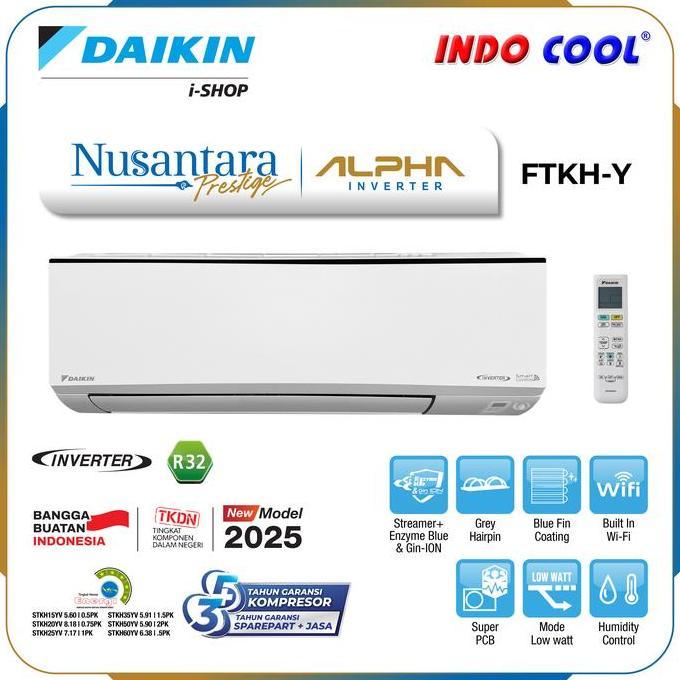 AC DAIKIN ALPHA INVERTER 1 PK 1PK FTKH25 Nusantara Prestige