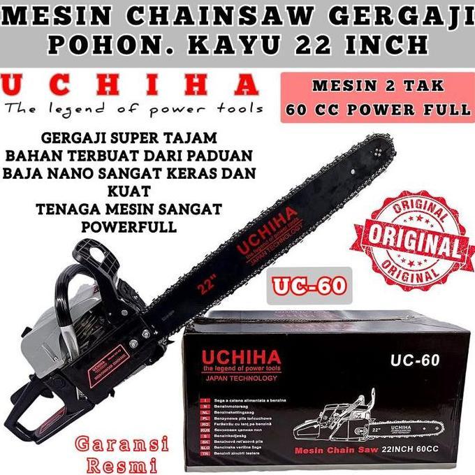 Terlaris Mesin Chainsaw 22In Gergaji Pemotong Kayu Uchiha Lengkap