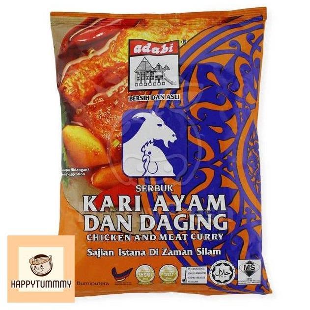 Pilihan- Bumbu Kari Ayam Dan Daging Adabi Halal Bumbu Adabi Makanan Kare Kari Instan 250 Gram