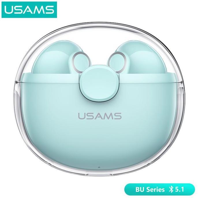 Geluid- Usams Bu12 Tws Transparent Unique Macaron Earphone Bluetooth 5.1