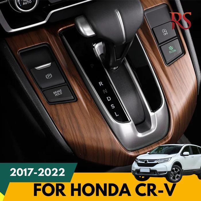 Gear Panel Cover Wood Texture Honda Cr-V Crv Turbo 2017-2022 Original Dan Terpercaya