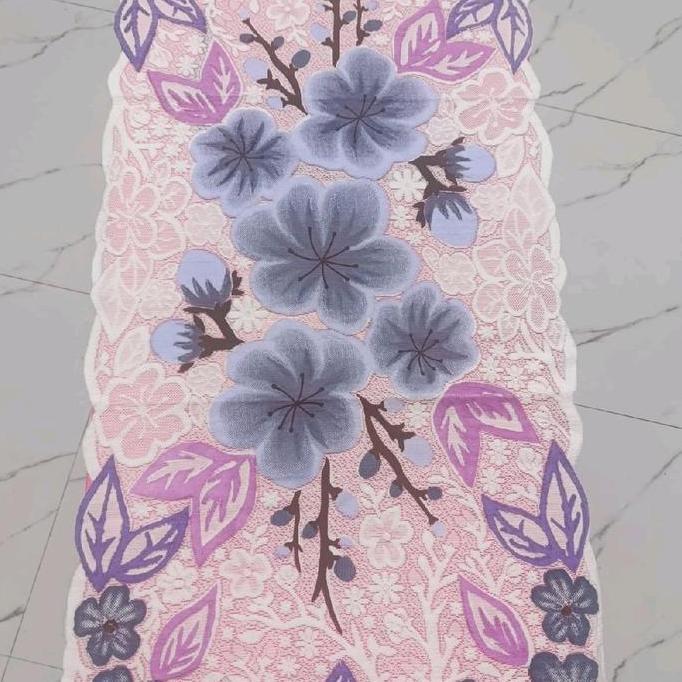 Pastipas- Taplak Meja Ruang Tamu / Taplak Meja Minimalis Motif Bunga Besar / Taplak Meja Tamu Modern