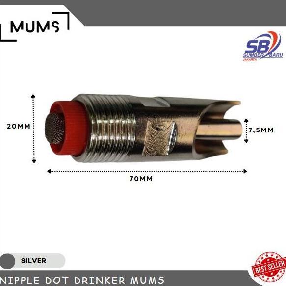 Promo- Kran Nepel Nipple Nipel Dot Alat Minum Hewan Ternak Babi Kambing Domba Otomatis Stainless Ste