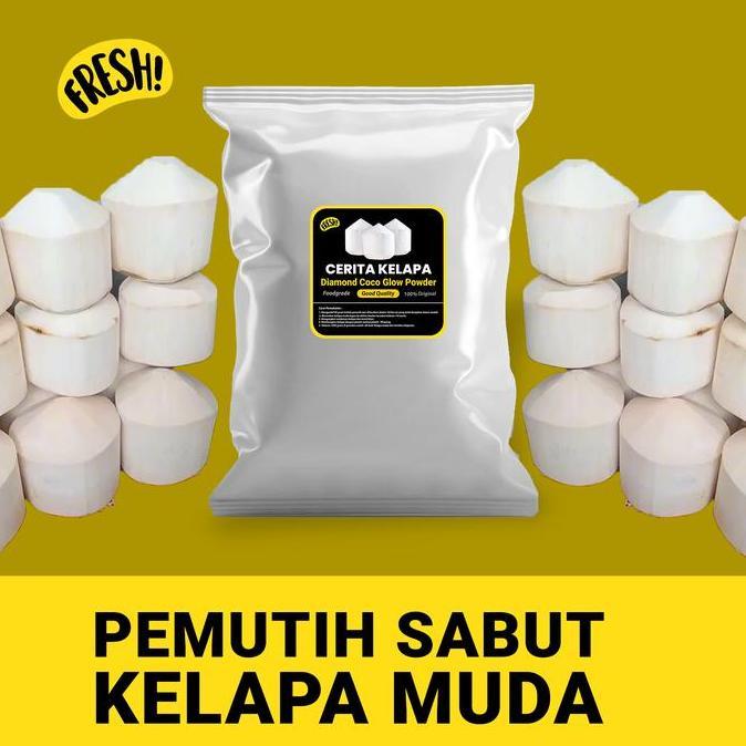 Pilihan- Serbuk Pemutih Sabut Kelapa Muda - Kelapa Diamond - Kelapa Ala Thailand