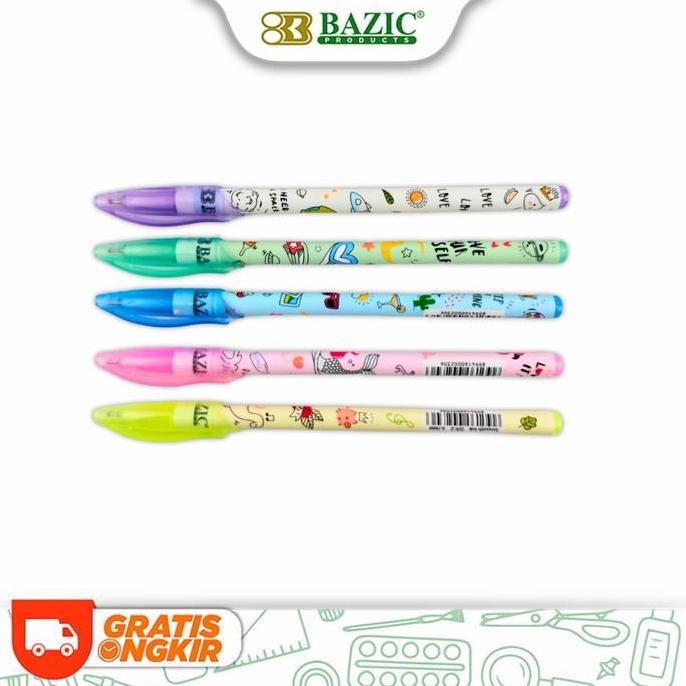 Pilihan- Bazic Fancy Ballpoint Pen 0,7Mm Gx-2 Isi 10 Pcs