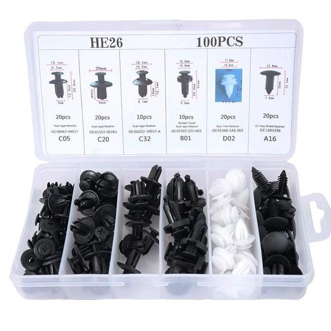 Baut rivet mobil universal car klip kancing dashboard mobil bumper paku rivet aksesoris mobil univer