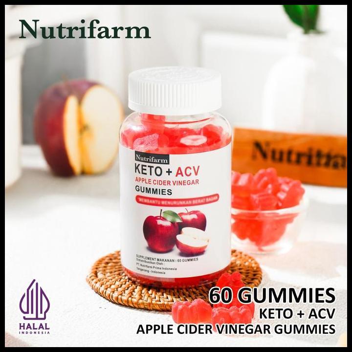 Nutrifarm Keto + Acv Apple Cider Vinegar Gummy 60Gr Promo