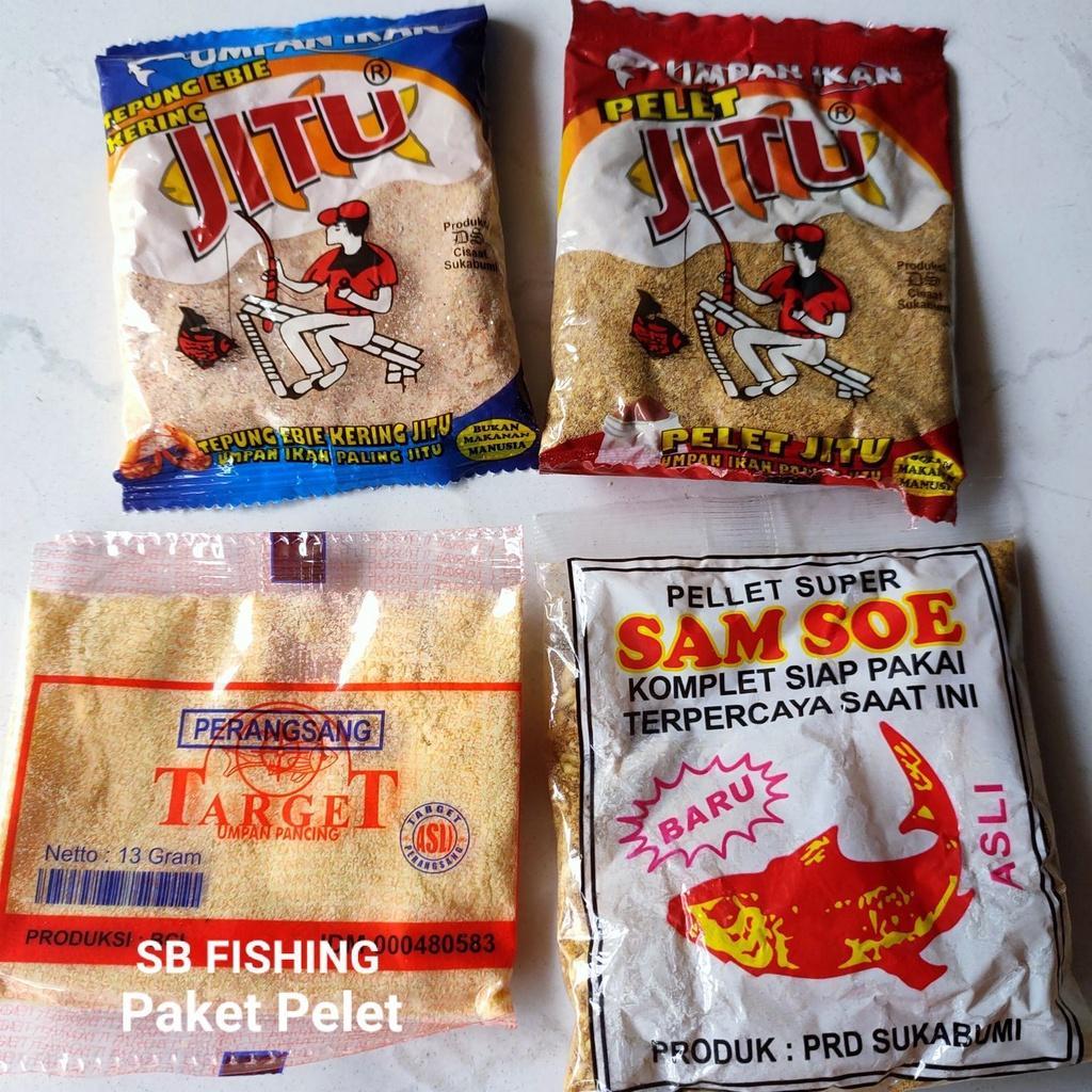 Pelet Pancing ( Jitu Merah - Ebi - Samsoe - Target) Umpan Pancing Pelet Jitu