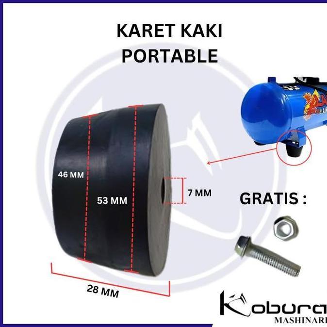 New- Karet Dudukan Portable Mesin Kompresor Angin Karet Bantalan Kaki Kompresor Listrik