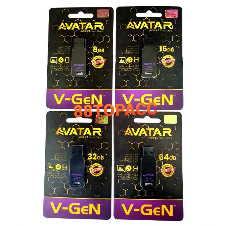 Flashdisk Vgen Avatar 8GB 16GB 32GB 64GB 128GB / USB Flashdisk V Gen Original / Flash Disk V-gen