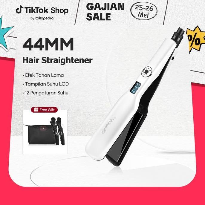 CkeyiN Dengan Layar LCD Pengunci Cerdas PTC Catokan Rambut Catokan / Pengeriting Rambut Kering Strai