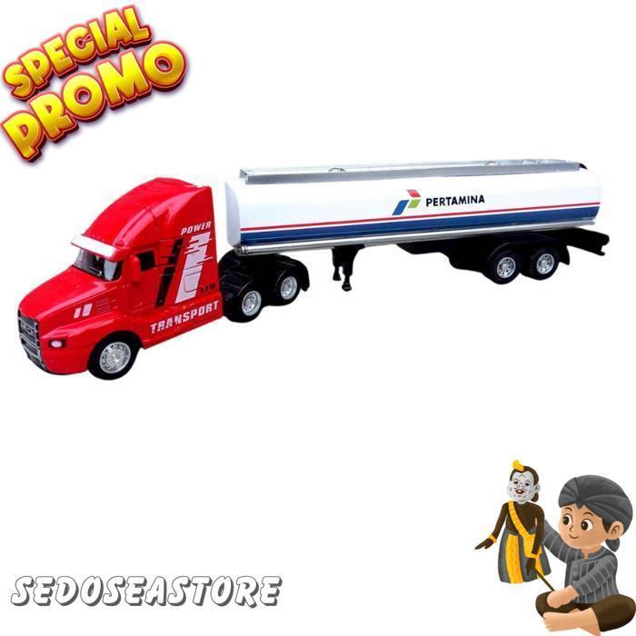 Diecast Truck Tangki Truck Oil Besi Premium Banyak Item