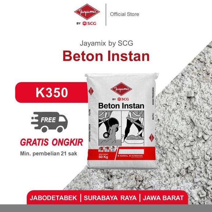 Jayamix by SCG Beton Instan K350 Free Ongkir [ 21 Sak]
