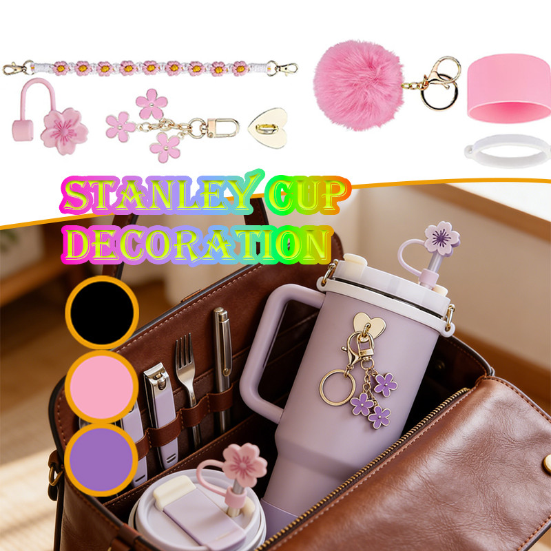7pcs/set Aksesoris stanley tumbler Aksesoris tumbler aesthetic Hiasan Aksesoris Tumbler / Decorative