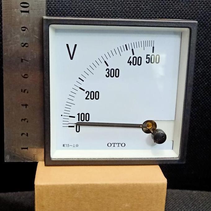 Panel Meter Volt Meter analog Measure : 500v AC Merk : OTTO