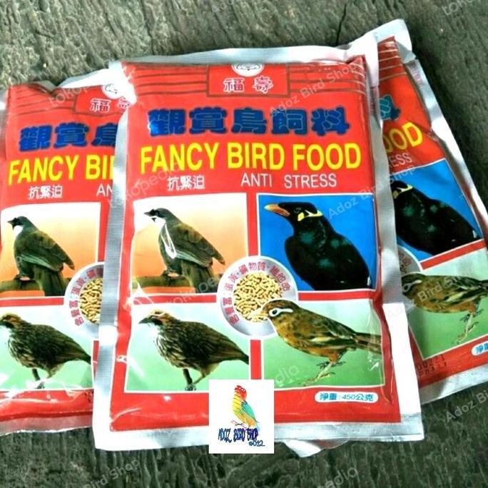 Voer/Pur Fancy Coklat/Kuning Anti Stress 450 Gr Pakan Burung