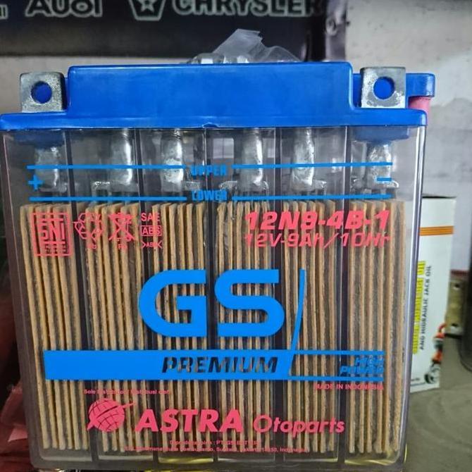 AKI BASAH MOTOR SUZUKI THUNDER BAJAJ PULSAR GS PREMIUM 12N9 12V 9AH MURAH