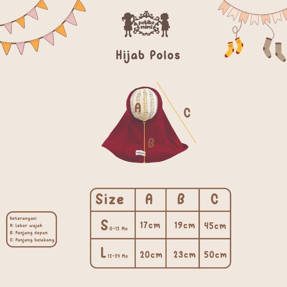 Premium Petite Mimi Baby Hijab Polos