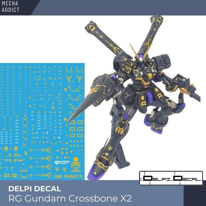 Water Slide Decal RG Gundam Crossbone X2 By DELPI - Gold Hologram