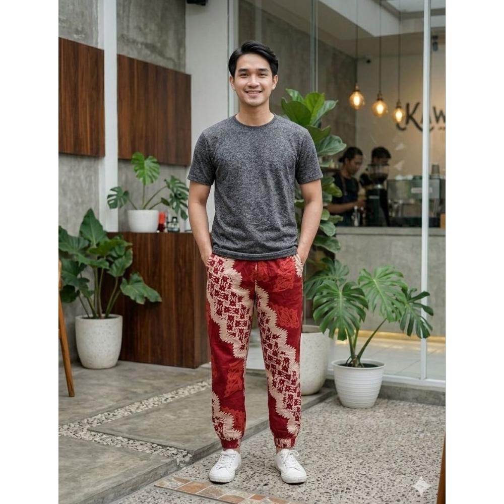 FLASH SALE TERLARIS Celana joger batik abstrak kekinian 2026