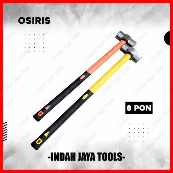 TERMURAH - OSIRIS Palu Batu 8 LB 4 KG Bodem Gagang Fiber Penghancur Beton Tembok