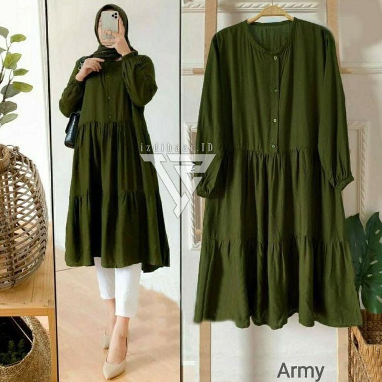 terbaru zyva tunik rayon twill premium// tunik rempel susun//size mlxl
