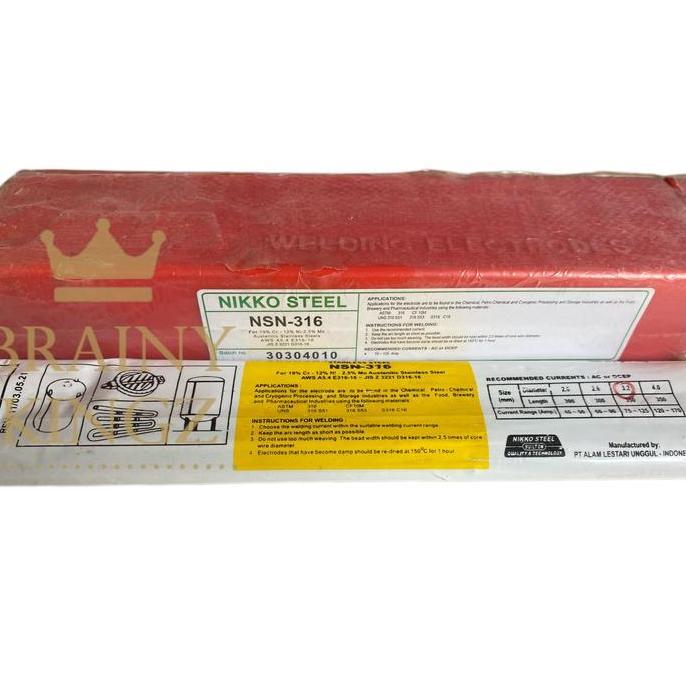 Kawat Las stainless NSN 316 3.2mm E316 Nikko Steel NSN316 3,2mm (1 kg)