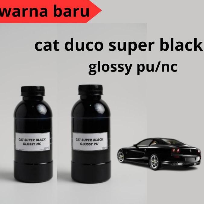 Cat Super Black Glossy PU NC 100ml 200ml/cat hitam pu nc