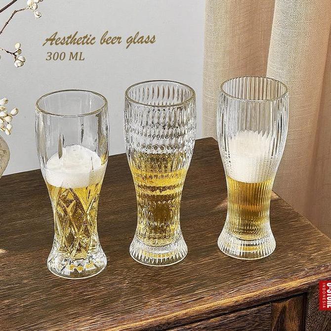 Gelas Bir Kaca Gelas Minum Champagne Beer Glass Gelas Minum Kaca Estetik Gelas Bir Aesthetic Castell