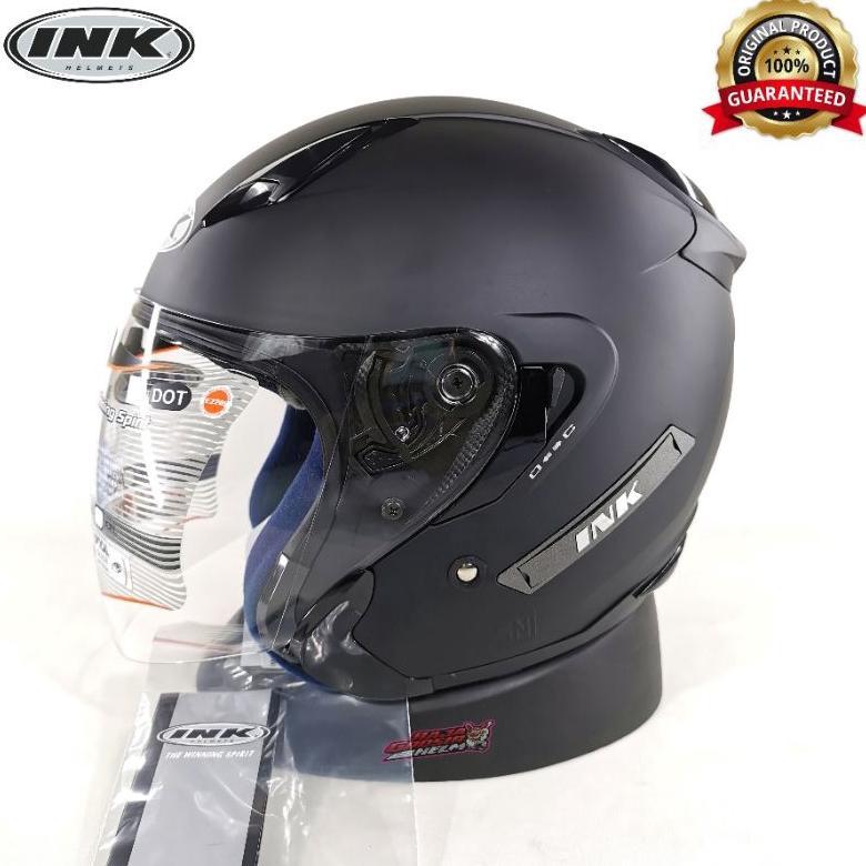 HELM INK METRO BLACK MATT DOUBLE VISOR HELM TOURING INK METRO 2 VISOR HITAM DOFF HELM INK ORI ASLI H
